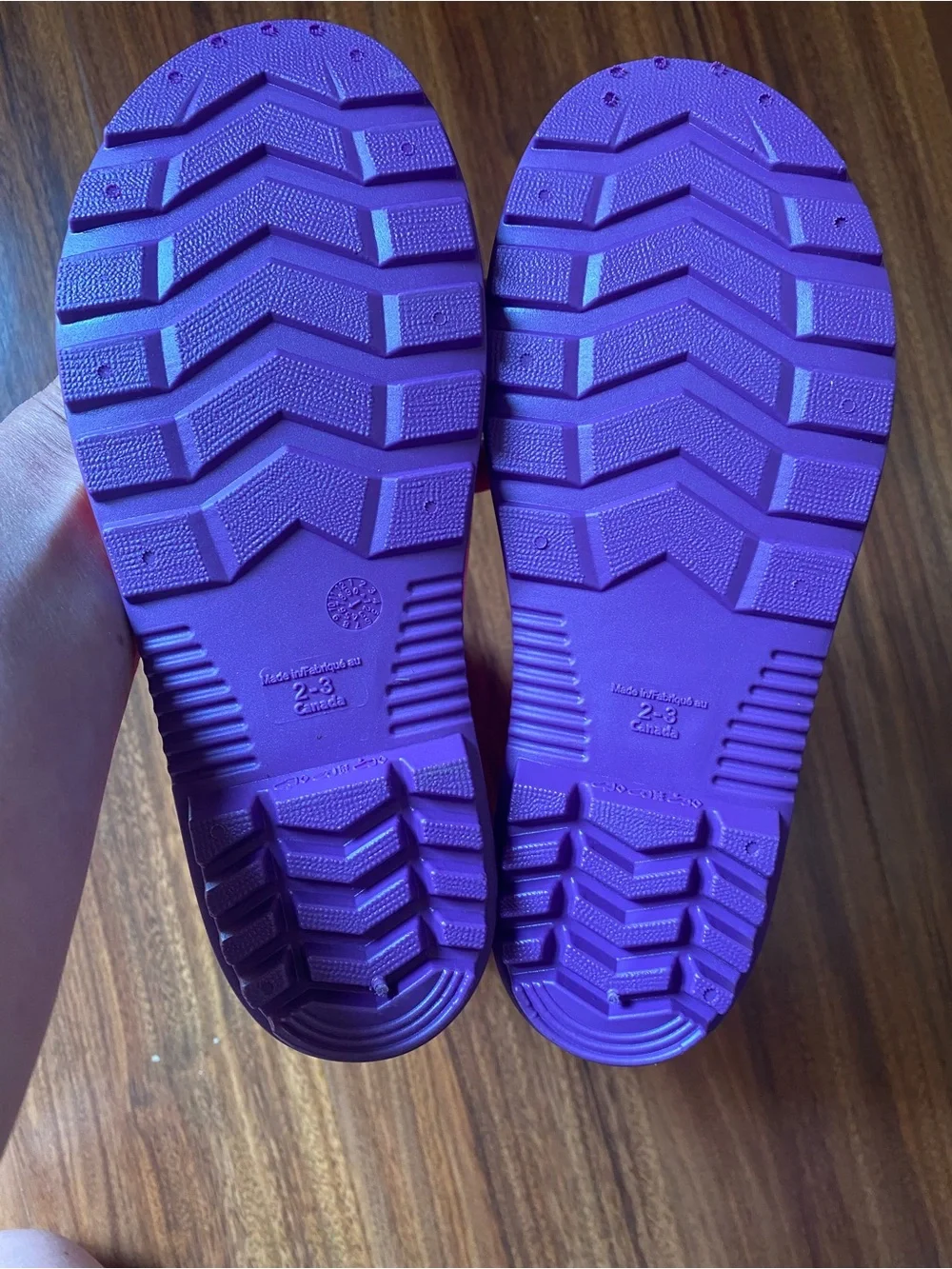 Wonder Nation Girls Little Kid size 2-3 Pink and Purple Rubber Rain Boots